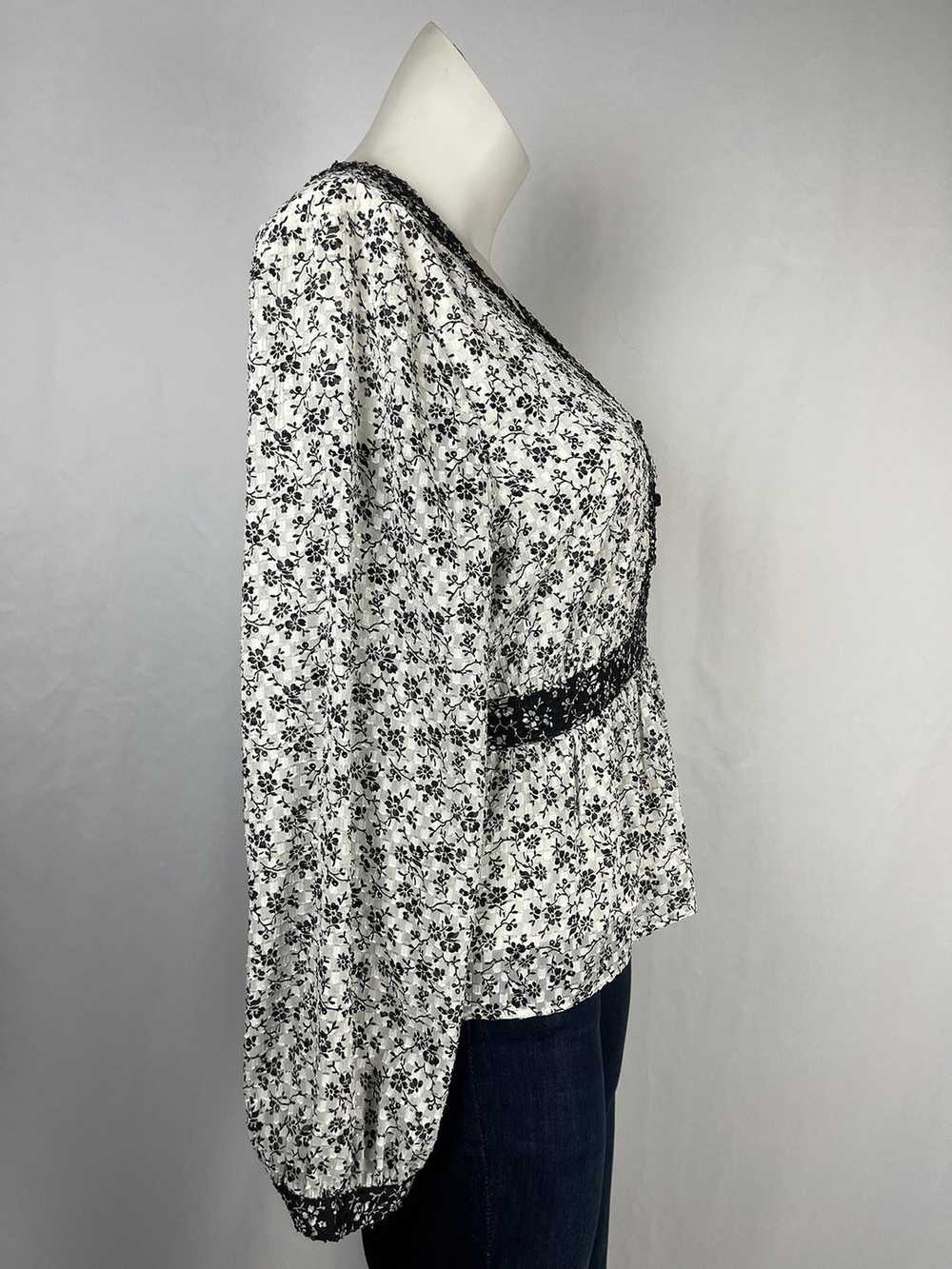 Madewell Size XL (16) White & Gray Ditsy Floral S… - image 4