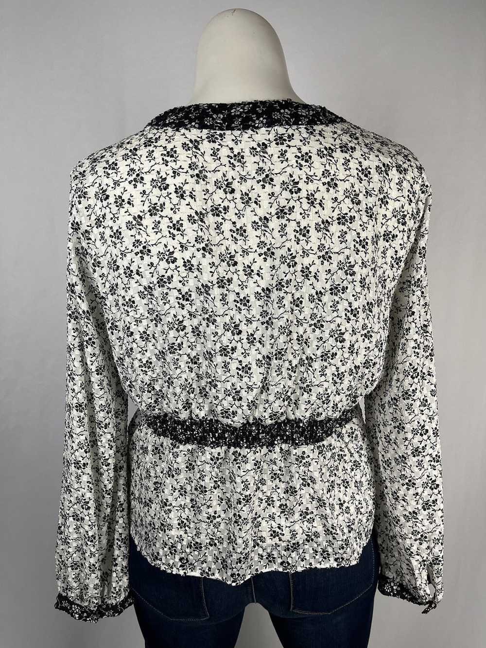 Madewell Size XL (16) White & Gray Ditsy Floral S… - image 5