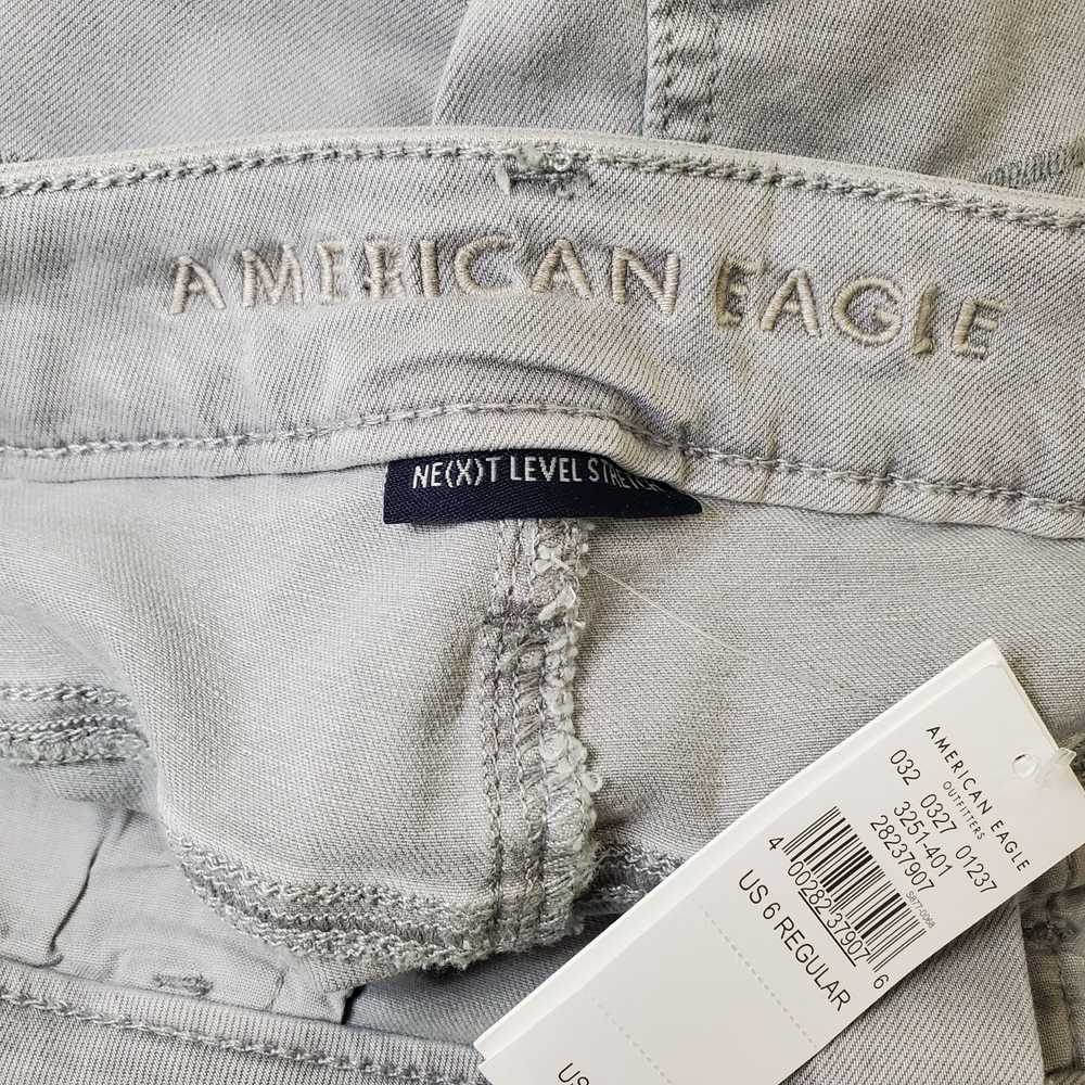 American Eagle Women Grey Distressed Jeans Sz 6 - image 4