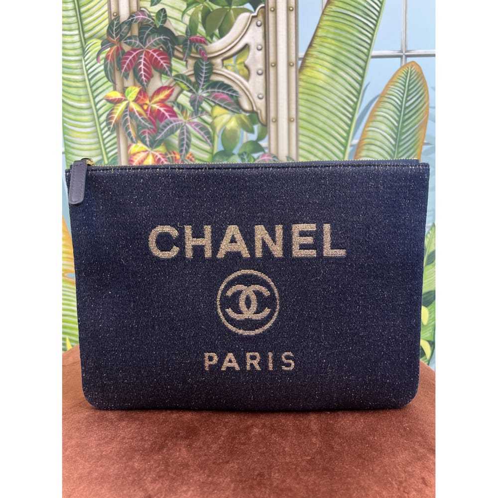 Chanel Deauville cloth clutch bag - image 3