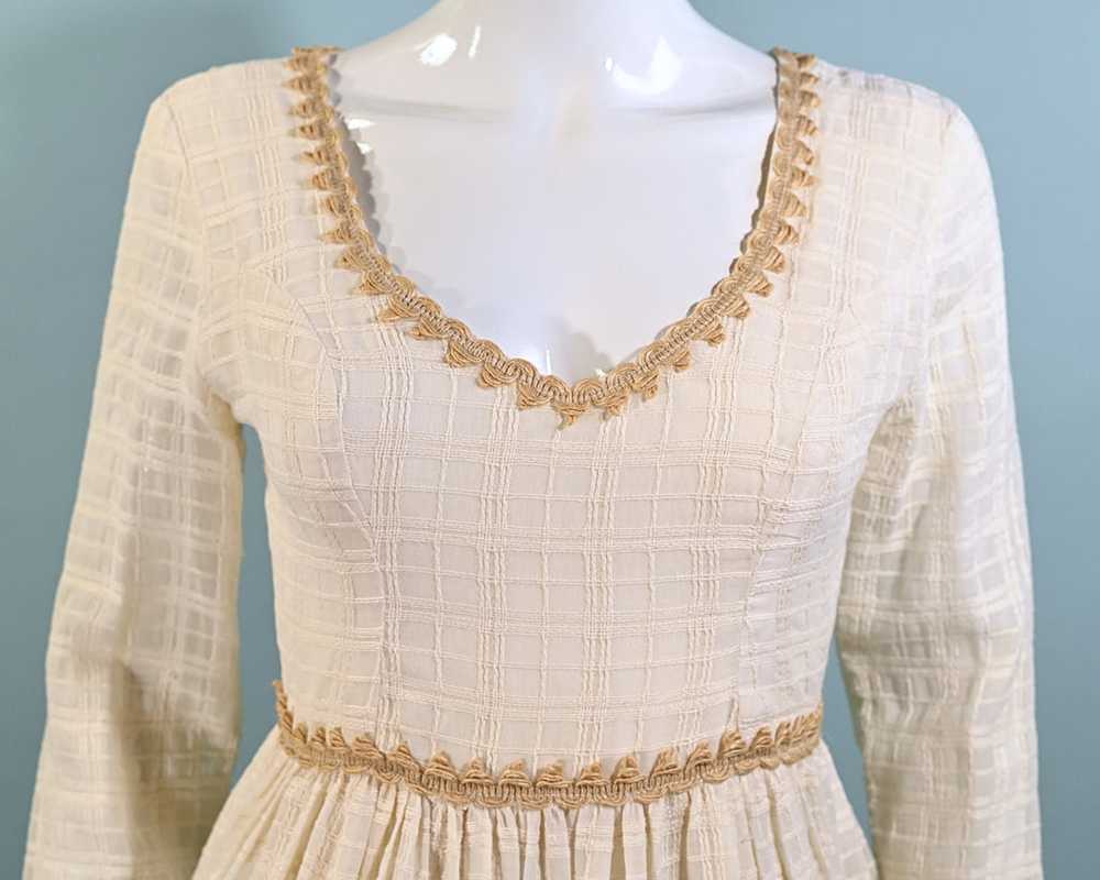 RARE Gunne Sax Black Label Cream Maxi Dress S/M - image 10