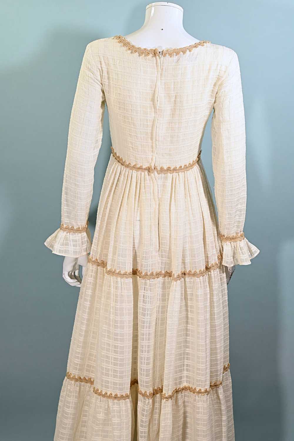 RARE Gunne Sax Black Label Cream Maxi Dress S/M - image 11