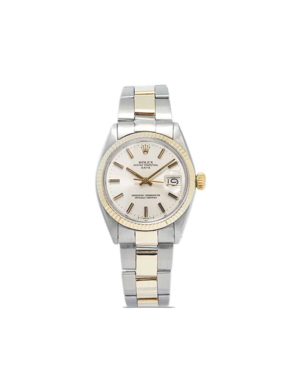 Rolex pre-owned Oyster Perpetual Date 34mm - Gold - image 1