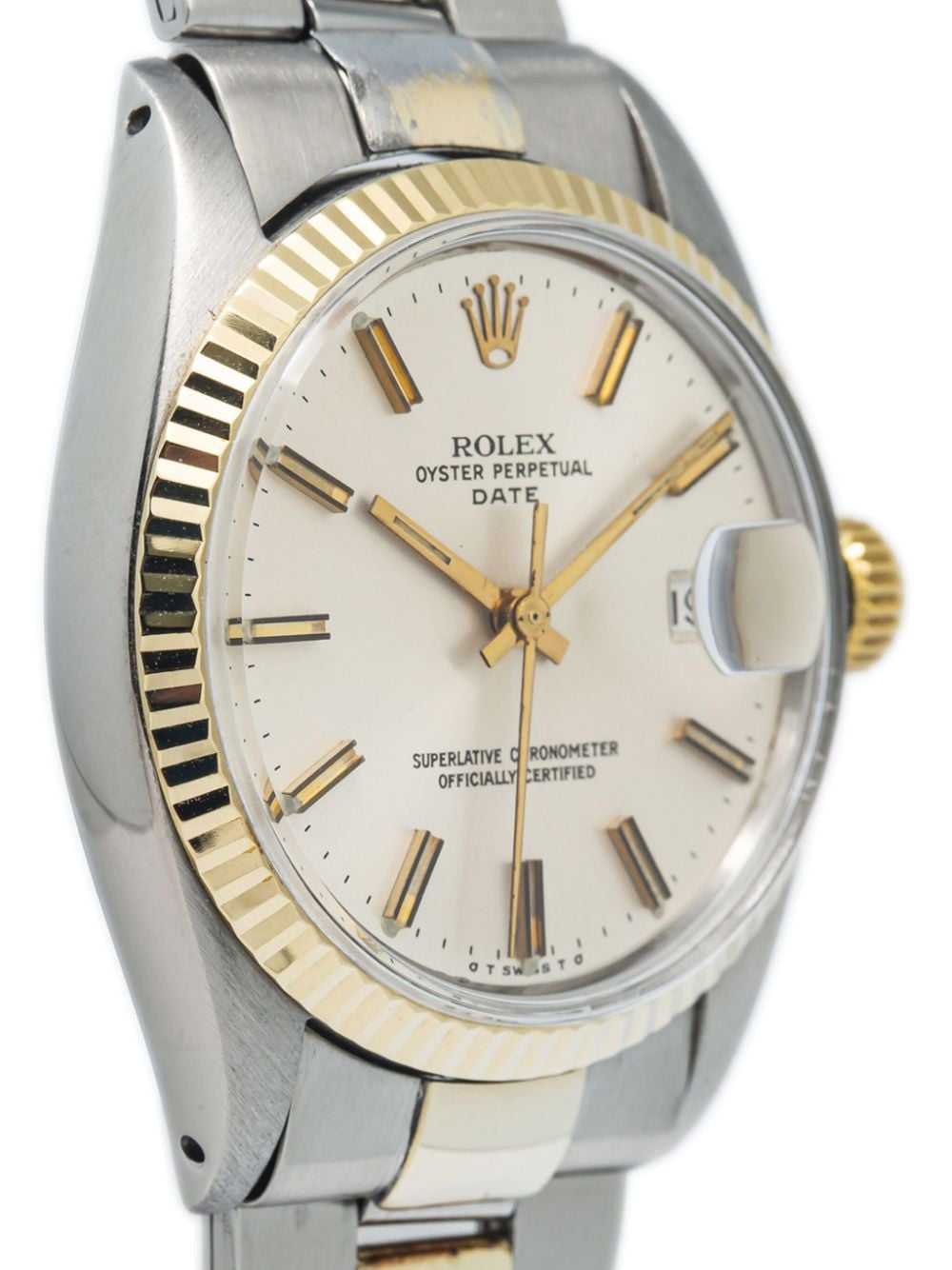 Rolex pre-owned Oyster Perpetual Date 34mm - Gold - image 3