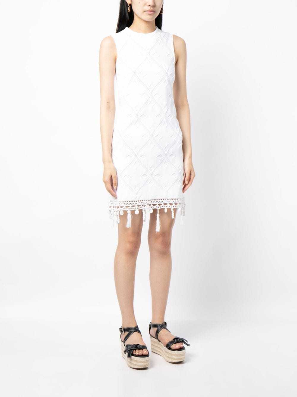 CHANEL Pre-Owned pointelle-knit sleeveless dress … - image 3