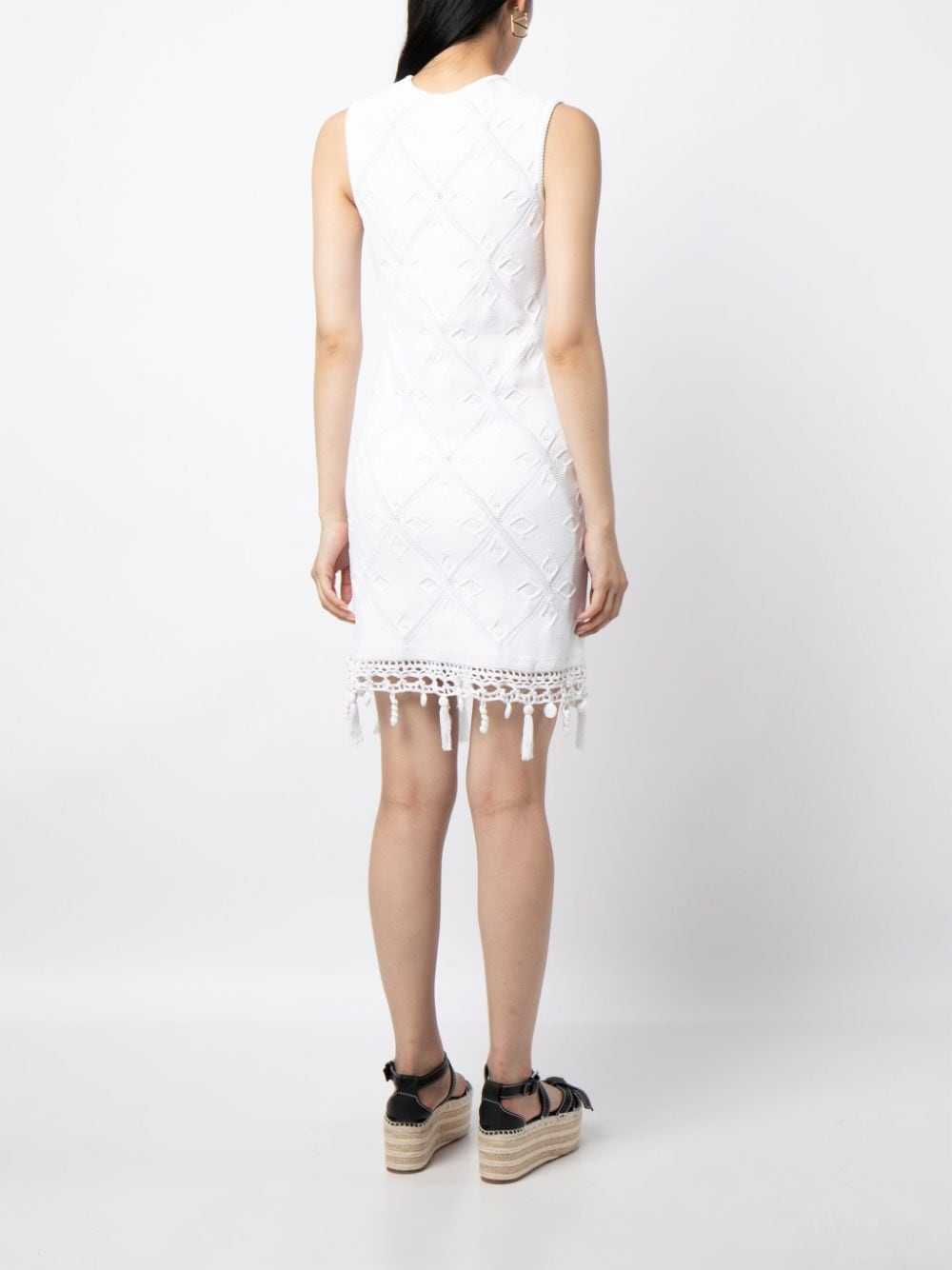 CHANEL Pre-Owned pointelle-knit sleeveless dress … - image 4