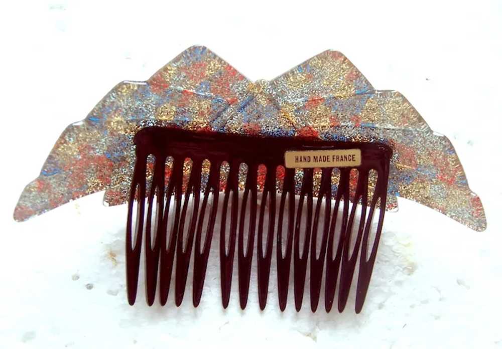 Two large glitzy hair combs from the 1980s - image 4