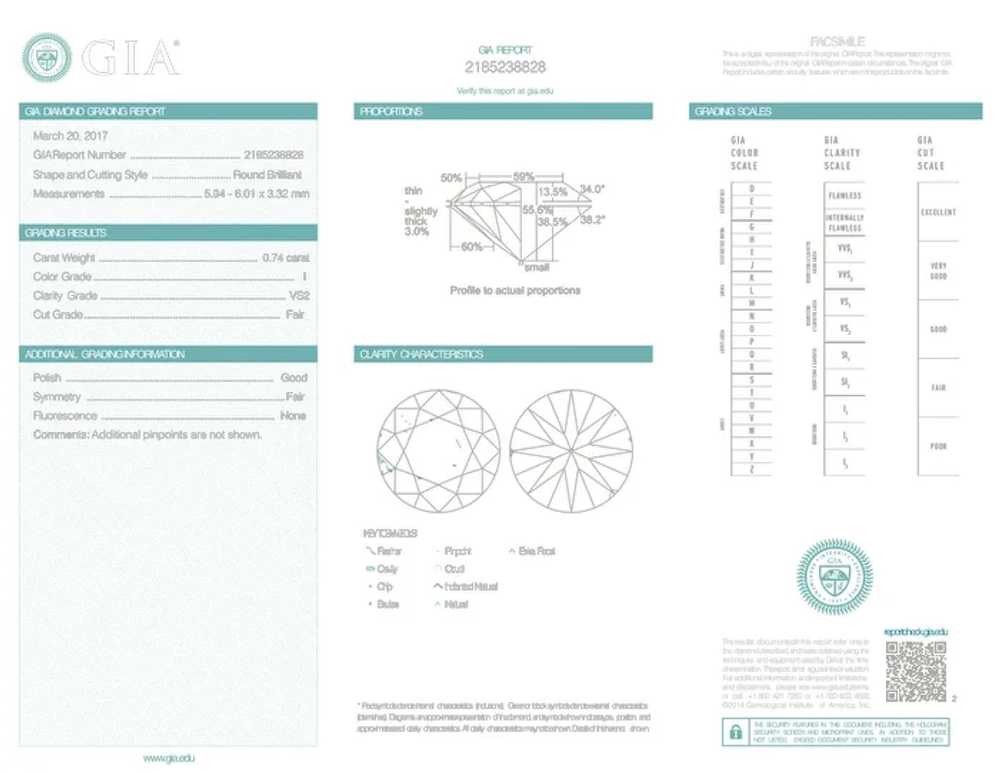 Antique Certified GIA .74ct I VS2 Genuine Diamond… - image 5