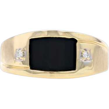 Barrel shaped onyx ring - Gem