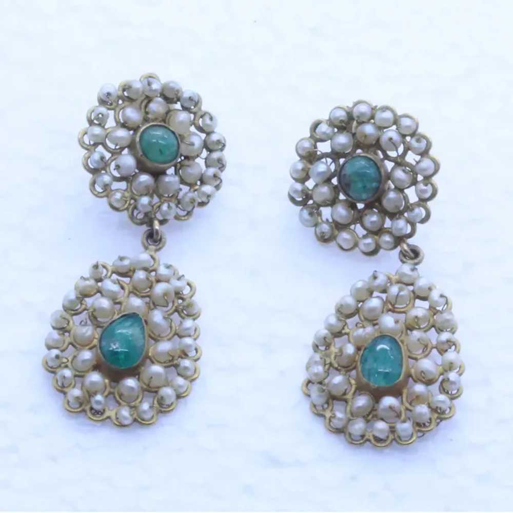 Antique Victorian Set Necklace Earrings 14k Gold … - image 3