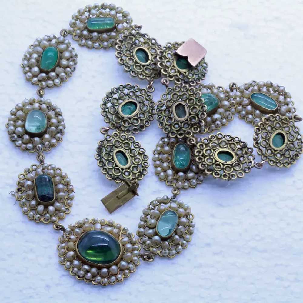Antique Victorian Set Necklace Earrings 14k Gold … - image 8