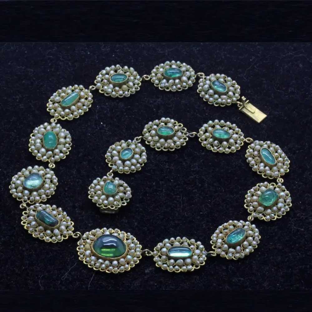 Antique Victorian Set Necklace Earrings 14k Gold … - image 9