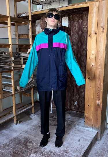 Vintage 90's cool baggy autumn rain unisex jacket… - image 1