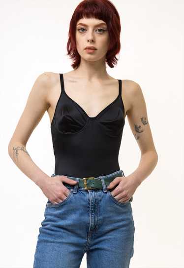 ASOS DESIGN Effie cotton ribbed high waist Brazilian panties with elastic  in black