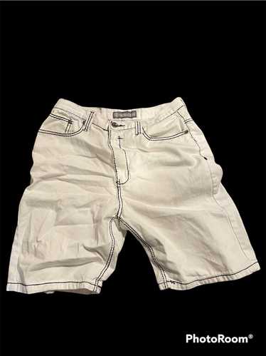 Vintage White Swiss Cross jorts Thick Stitch