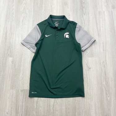 Men's Colosseum Green Michigan State Spartans Big & Tall Mr. Plow Hockey  Jersey Sweater