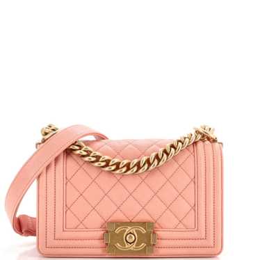 CHANEL Boy Flap Bag Quilted Caviar Small - image 1