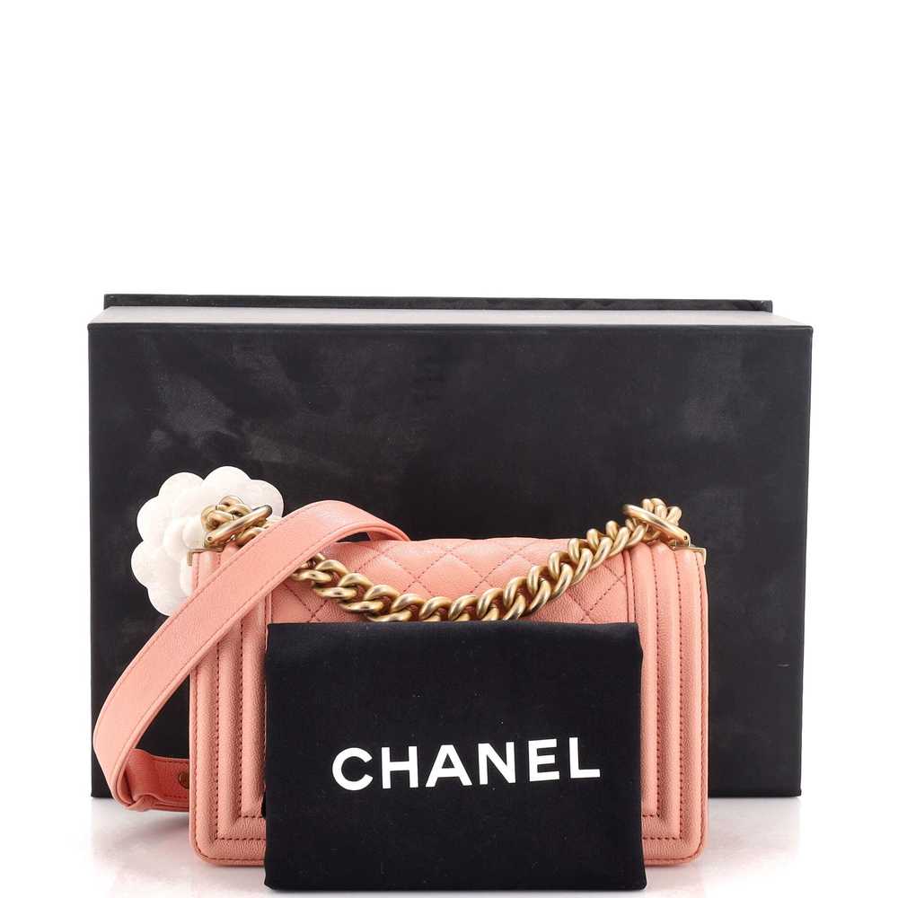 CHANEL Boy Flap Bag Quilted Caviar Small - image 2