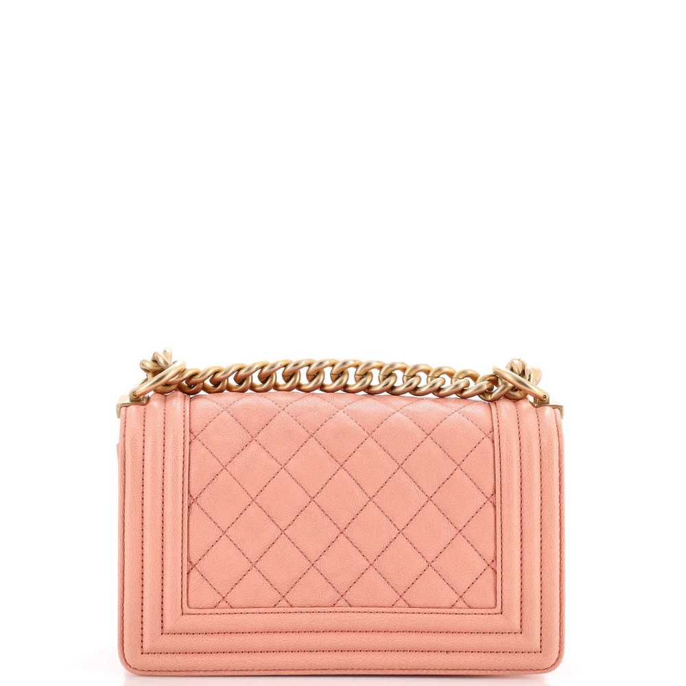 CHANEL Boy Flap Bag Quilted Caviar Small - image 4
