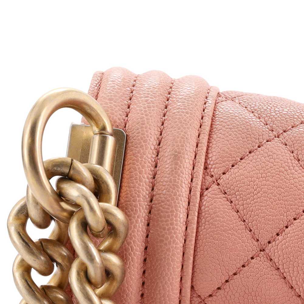 CHANEL Boy Flap Bag Quilted Caviar Small - image 7