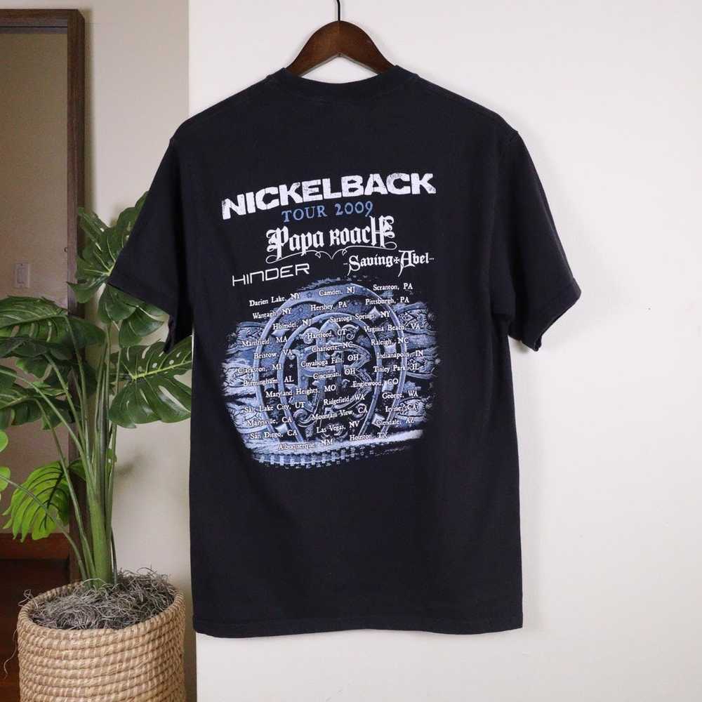 Hanes Nickleback Papa Roach 2009 Tour T shirt - image 3