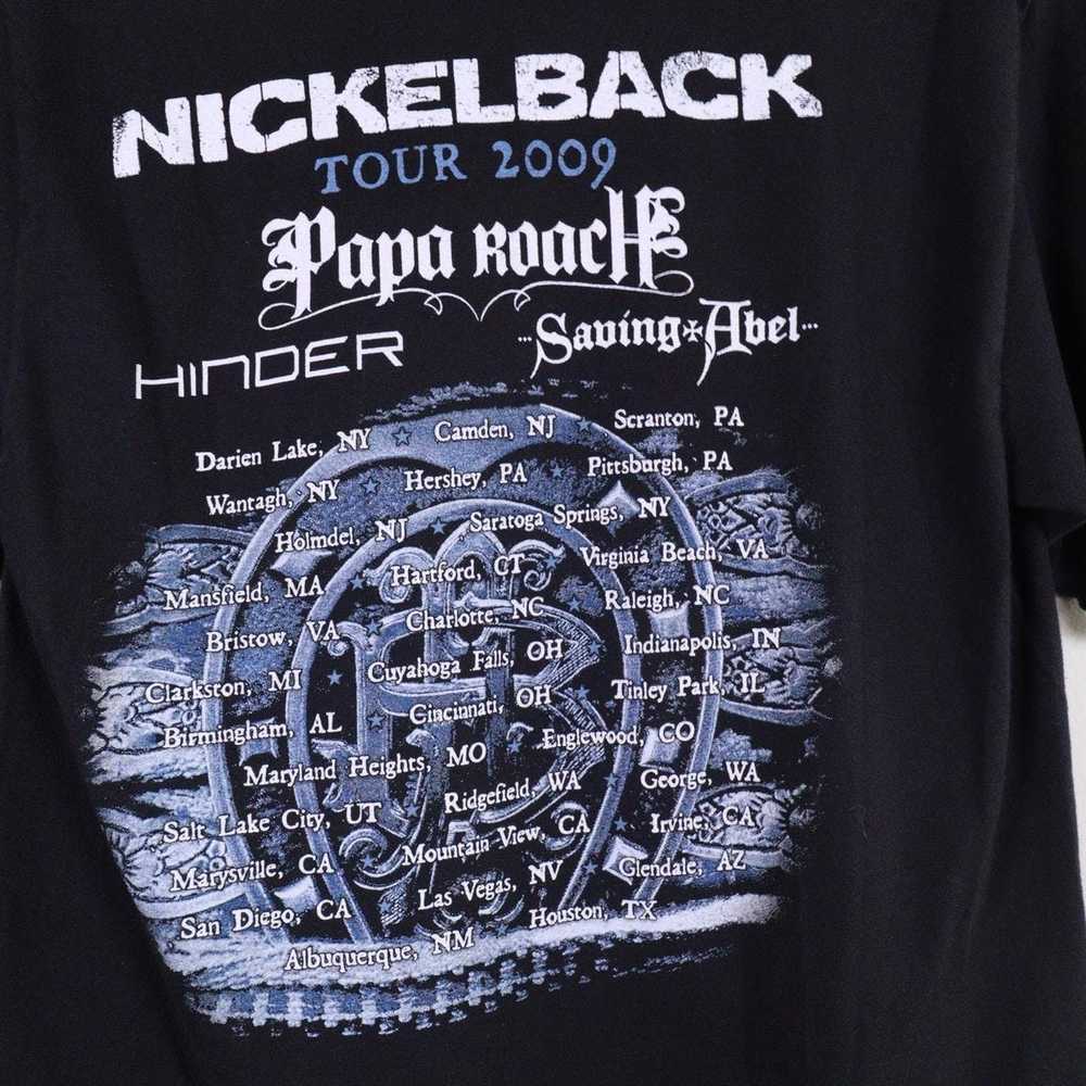 Hanes Nickleback Papa Roach 2009 Tour T shirt - image 4