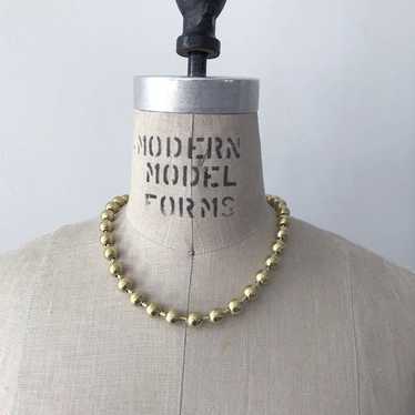 handmade 90s y2k vintage gold ball chain necklace