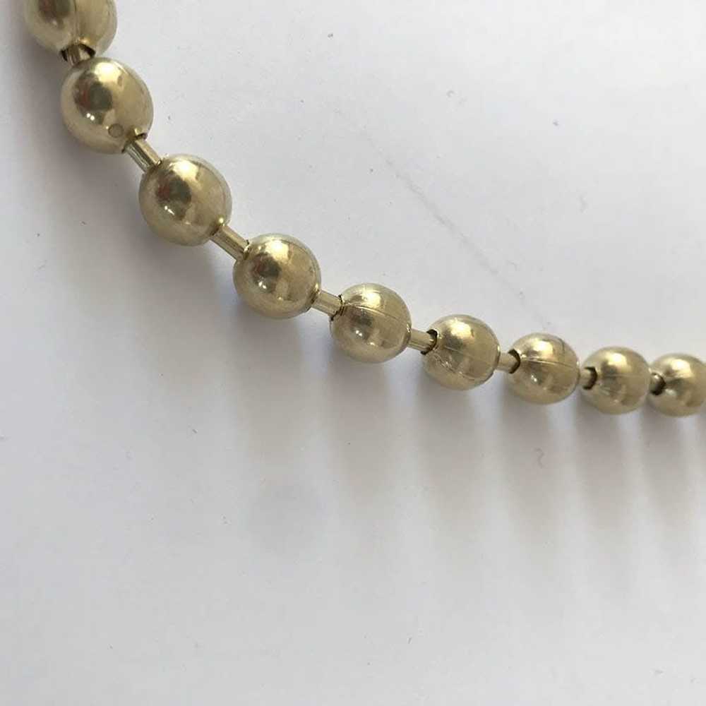 Handmade 90s Y2K Vintage Gold Ball Chain Necklace - image 3