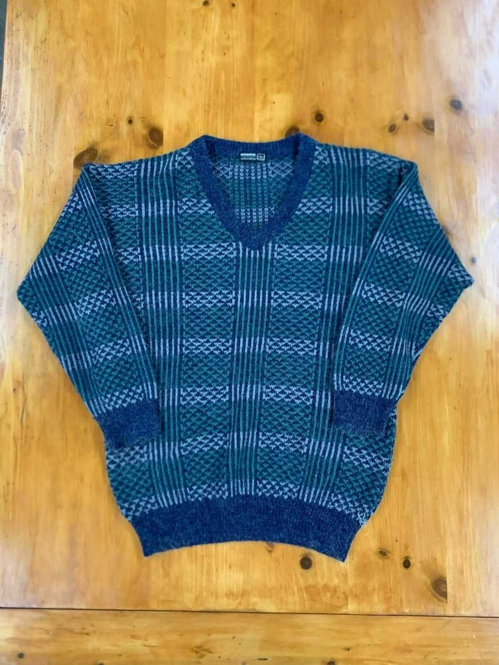 Coloured Cable Knit Sweater × Vintage Vintage 198… - image 1