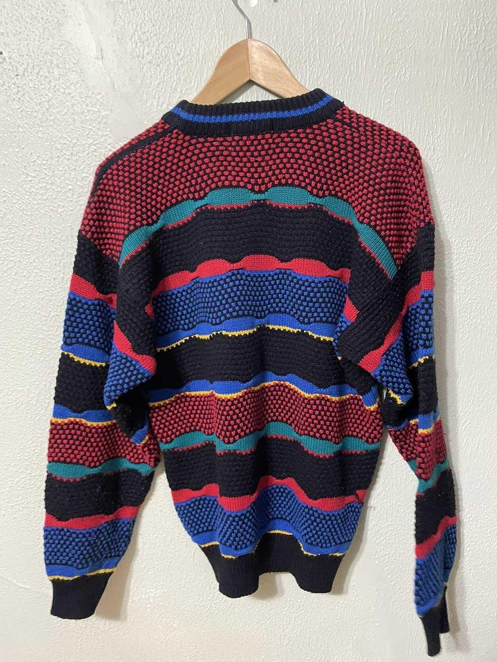 Coloured Cable Knit Sweater × Vintage Vintage Rai… - image 4
