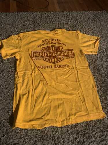 Harley Davidson × Streetwear × Vintage Yellow pock