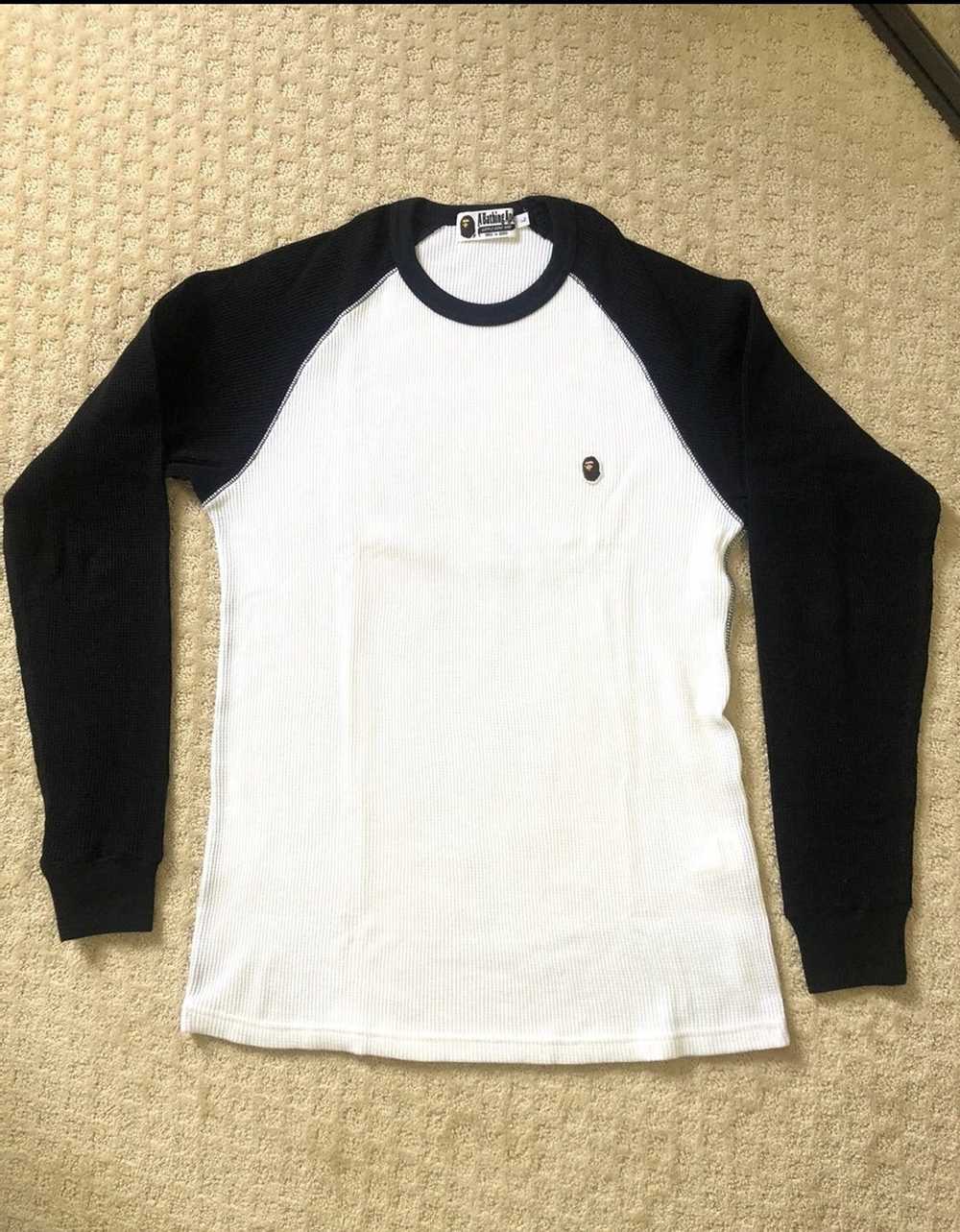 Bape One Point Thermal Long Sleeve Tee - image 1