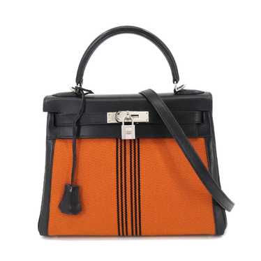 Hermès Kelly Verso Mini Chevre Jaune de Naples / Orange