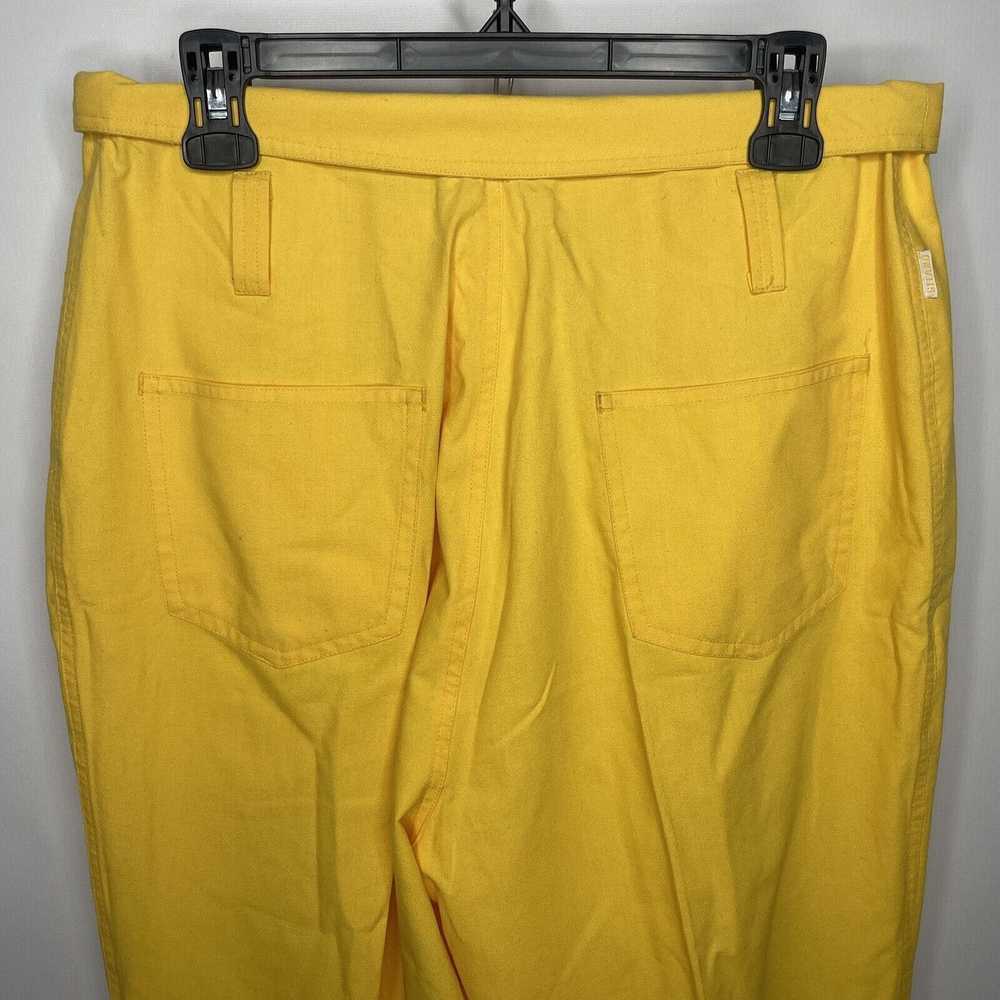 Vintage 80s Gitano Bright Yellow Pleated High Pap… - image 4