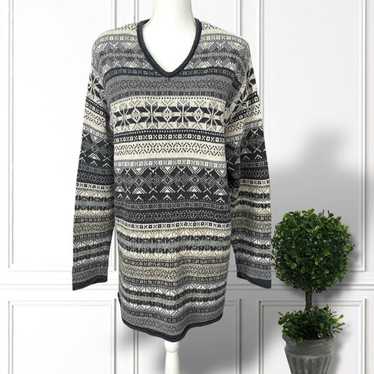 Other Lane Bryant Fair Isle Blue Tunic Sweater Woo