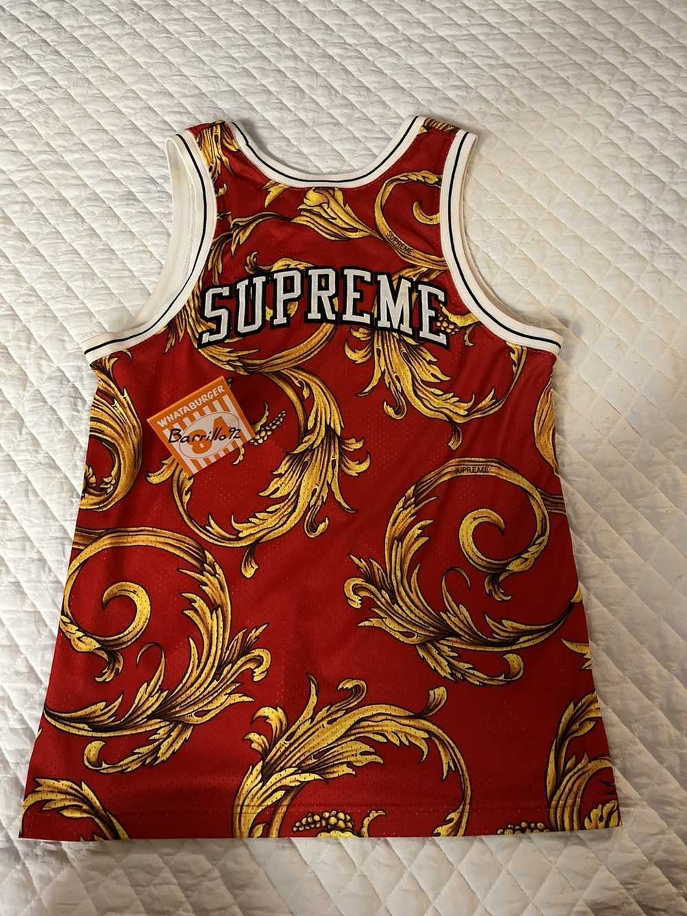 New SUPREME Red And Blue Reversible Basketball Jersey