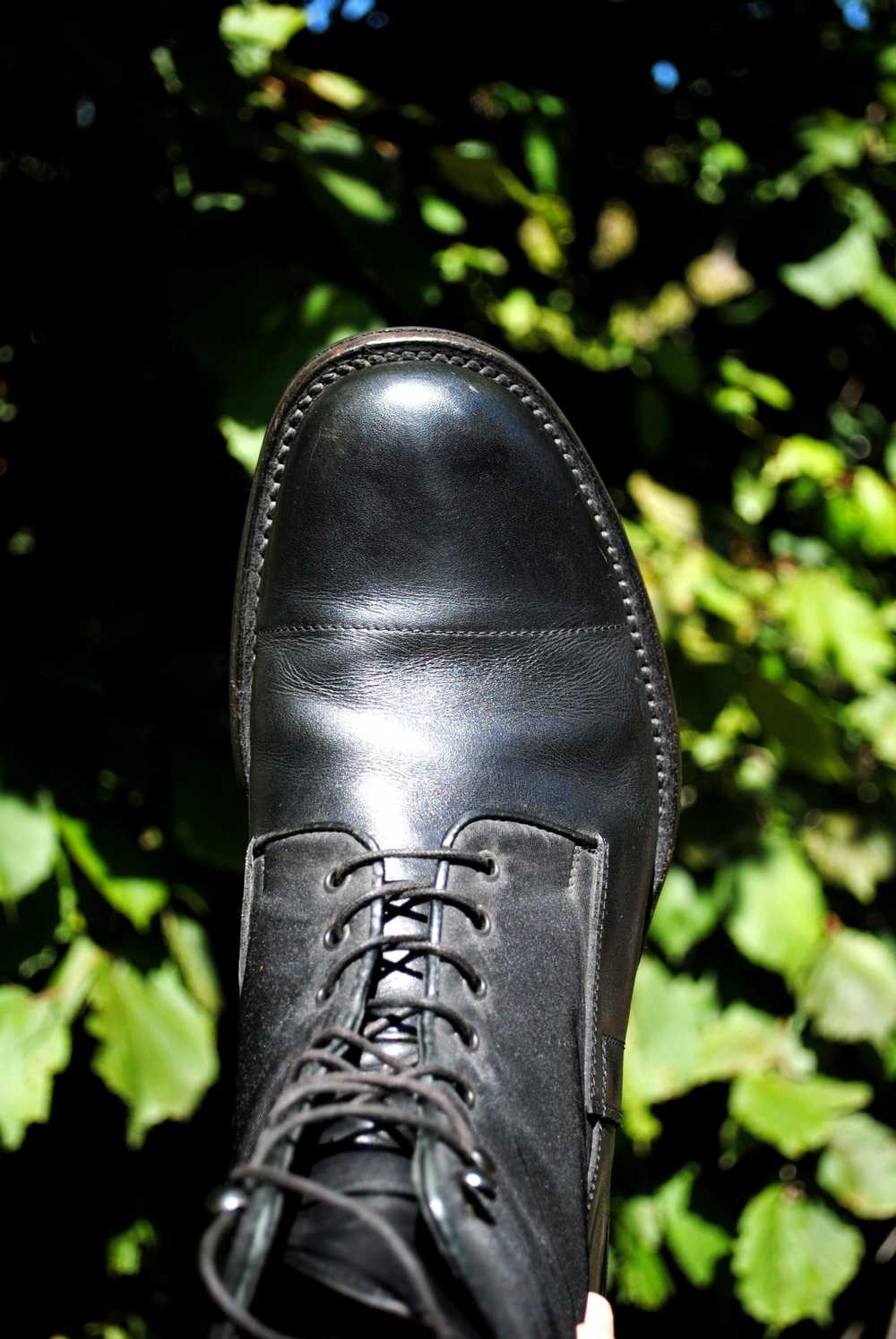 Prada Black Leather & Nylon Combat Boots - image 9