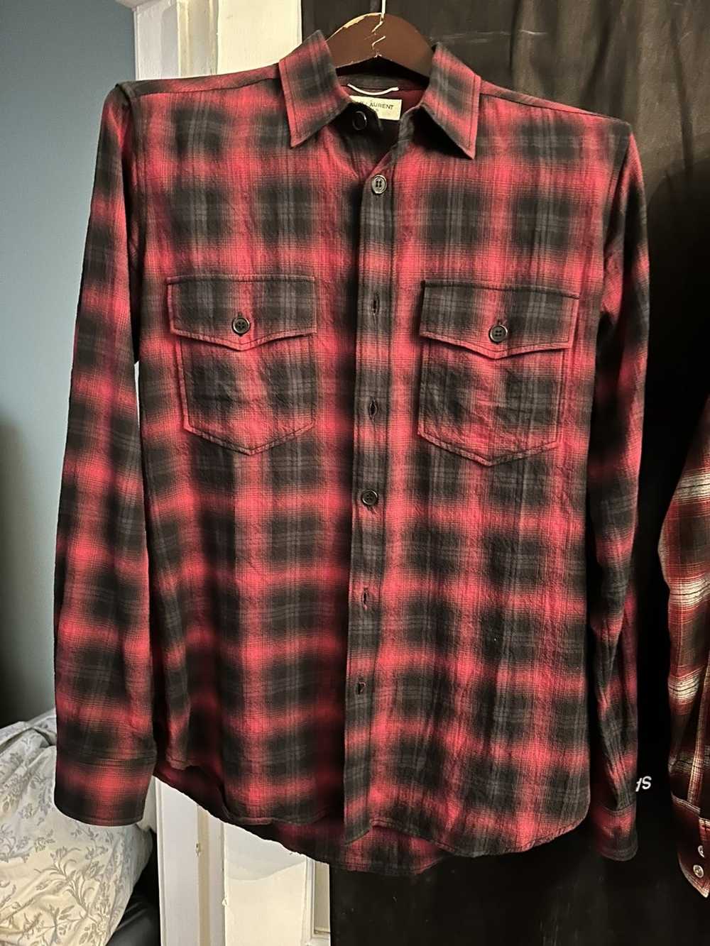 Hedi Slimane × Saint Laurent Paris Red Flannel - Gem