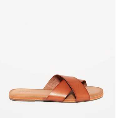 Old Navy Faux-Leather Cross-Strap Sandals for Wome