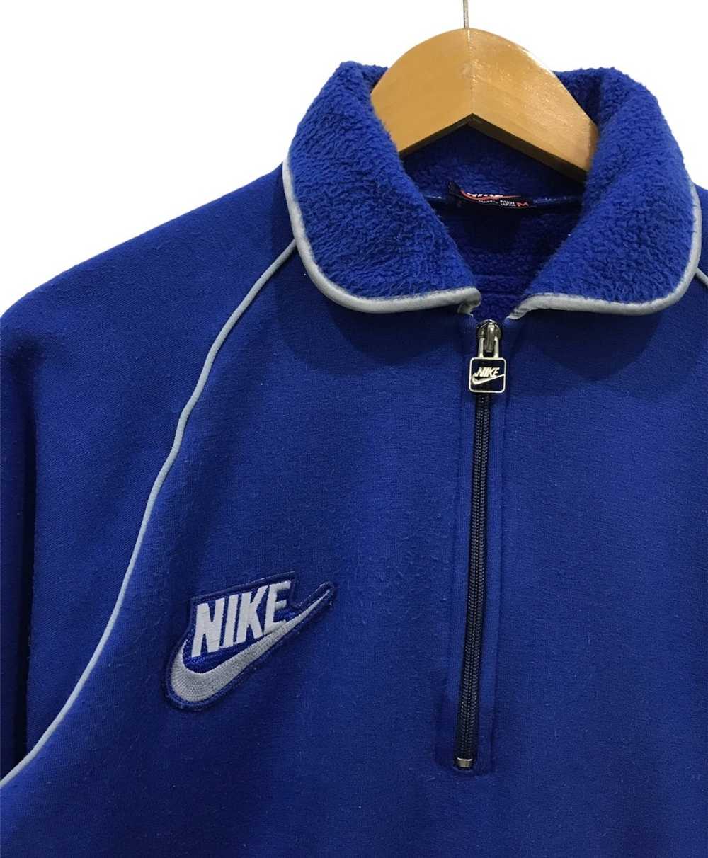 Nike × Vintage Vintage 80s Nike Blue Tag Half Zip… - image 2