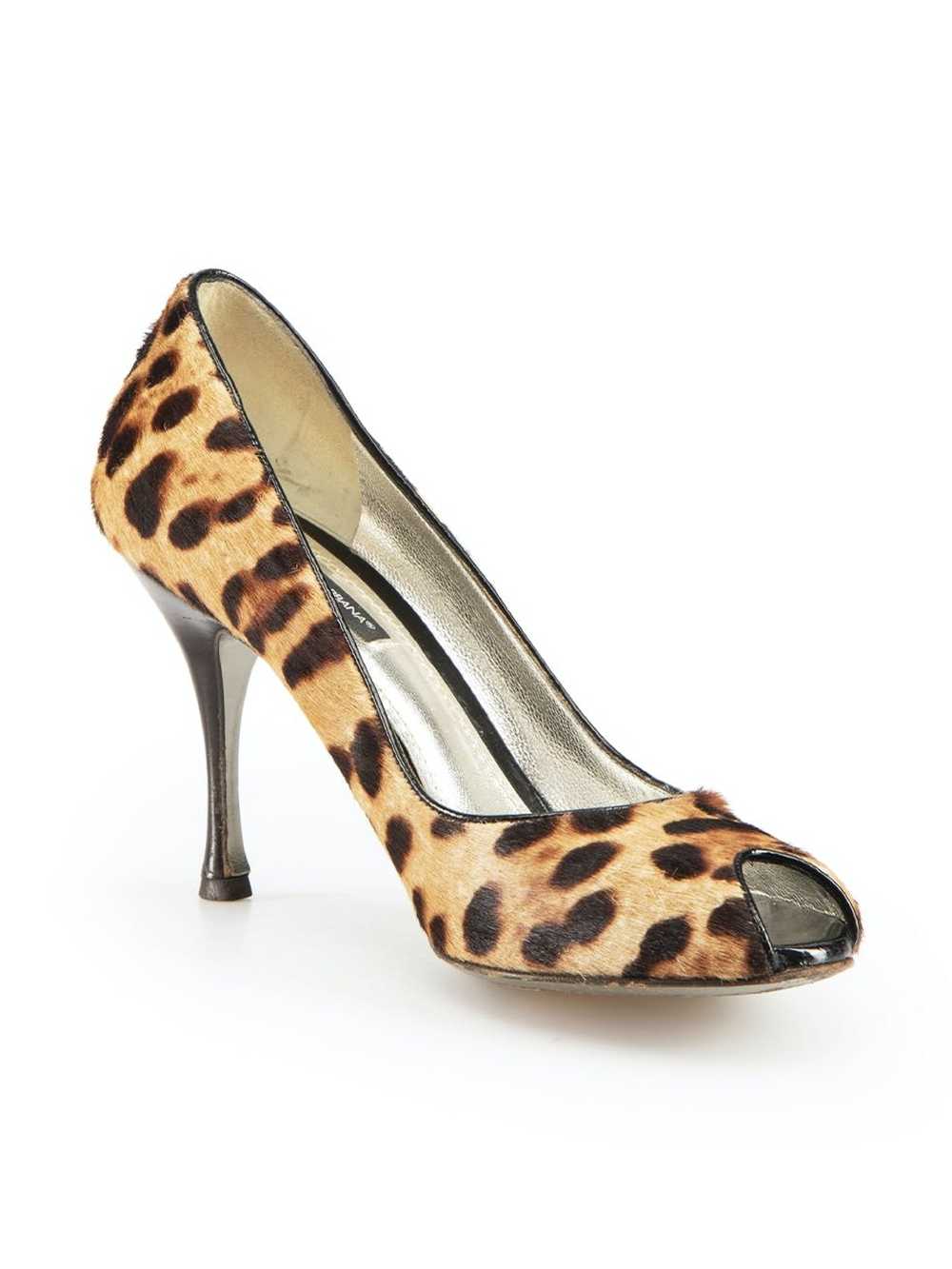 Dolce & Gabbana Brown Ponyhair Leopard Heels - image 2