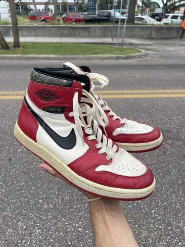 1985 Original Nike Air Jordan I 1 sz 12 Chicago White Black Red OG 850810  TY1