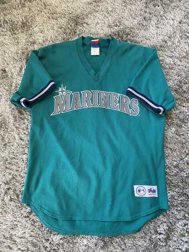 Men's Majestic Ken Griffey Jr. Light Blue Seattle Mariners Official Cool  Base Player Jersey