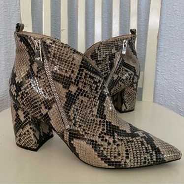 Marc Fisher Retta Zip Bootie Snake Python Print L… - image 1