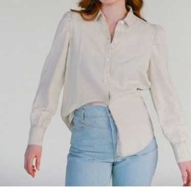 Rails Xs Womens Bone Color Button Up Top - image 1