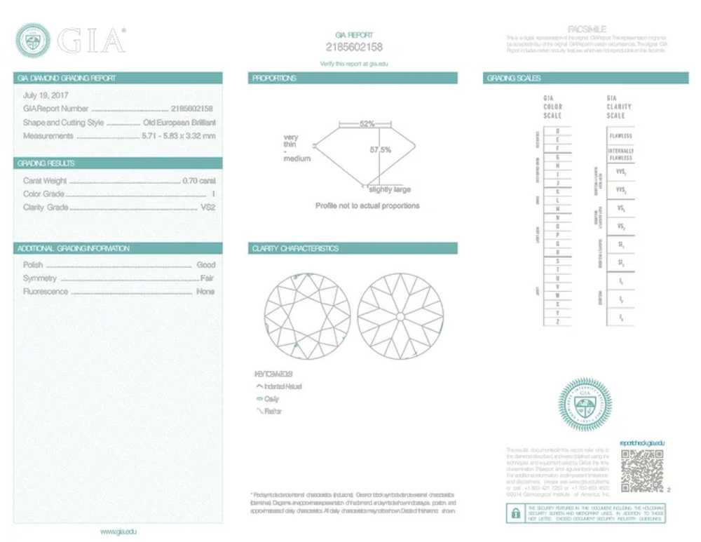 GIA Certified I VS2 Old European Brilliant Diamon… - image 6