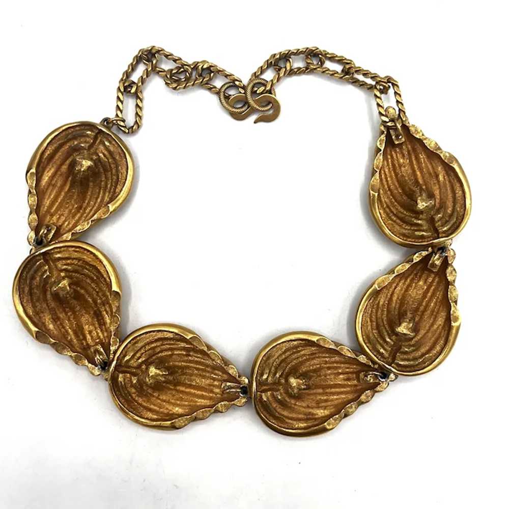 GORGEOUS Golden Leaf Necklace - image 5