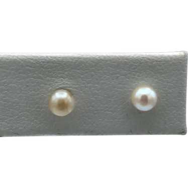 14KY Pearl Stud Earrings