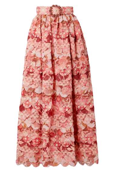 Product Details Pink Scalloped Concert Maxi Skirt - image 1