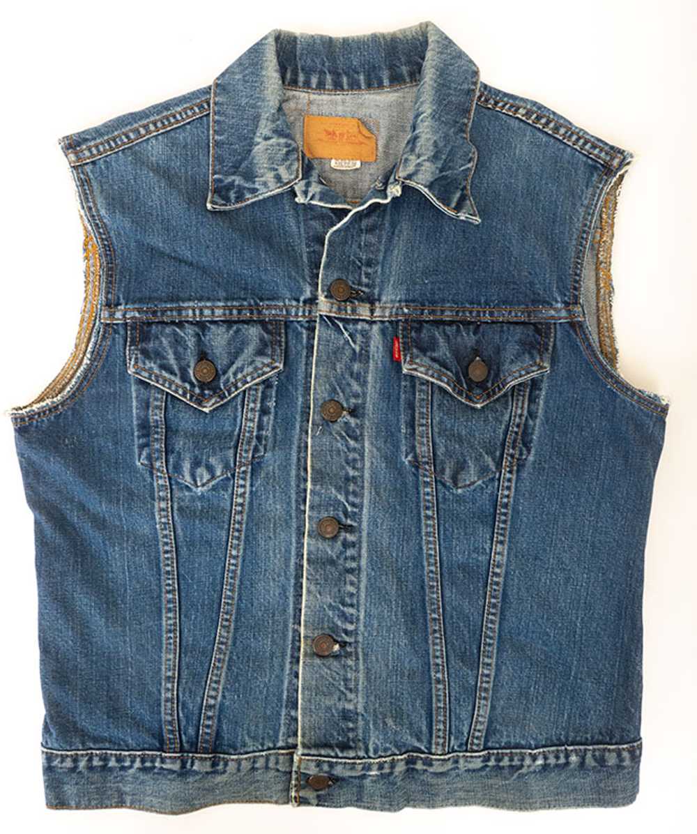 1970s Levi's Denim Biker Vest - image 1